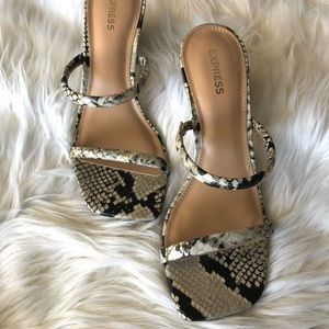 Snakeskin strap heels